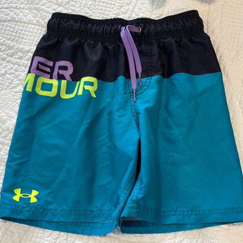 Under Armour Teal and Black Athletic Shorts